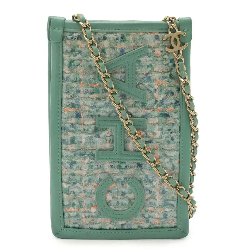 CHANEL Blue Leather Shoulder Bag